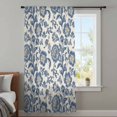 thumbnail image 3 of Blue Flowers Sheer Curtains 72 Inches Long, Spring Floral Elegant Pastoral Rustic Light Filering Curtains, Breathable Simi Curtain Privacy Drapes for Living Room Bedroom Lightweight Window Treatment, 3 of 9