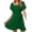 Green, variant on OSOLU Women Casual Dress Square Neck Short Sleeve Flounce Hem Everyday Summer Dress Basic Solid Color Dresses For Fall Travel Classic Sundress Flowy Vacation Dress