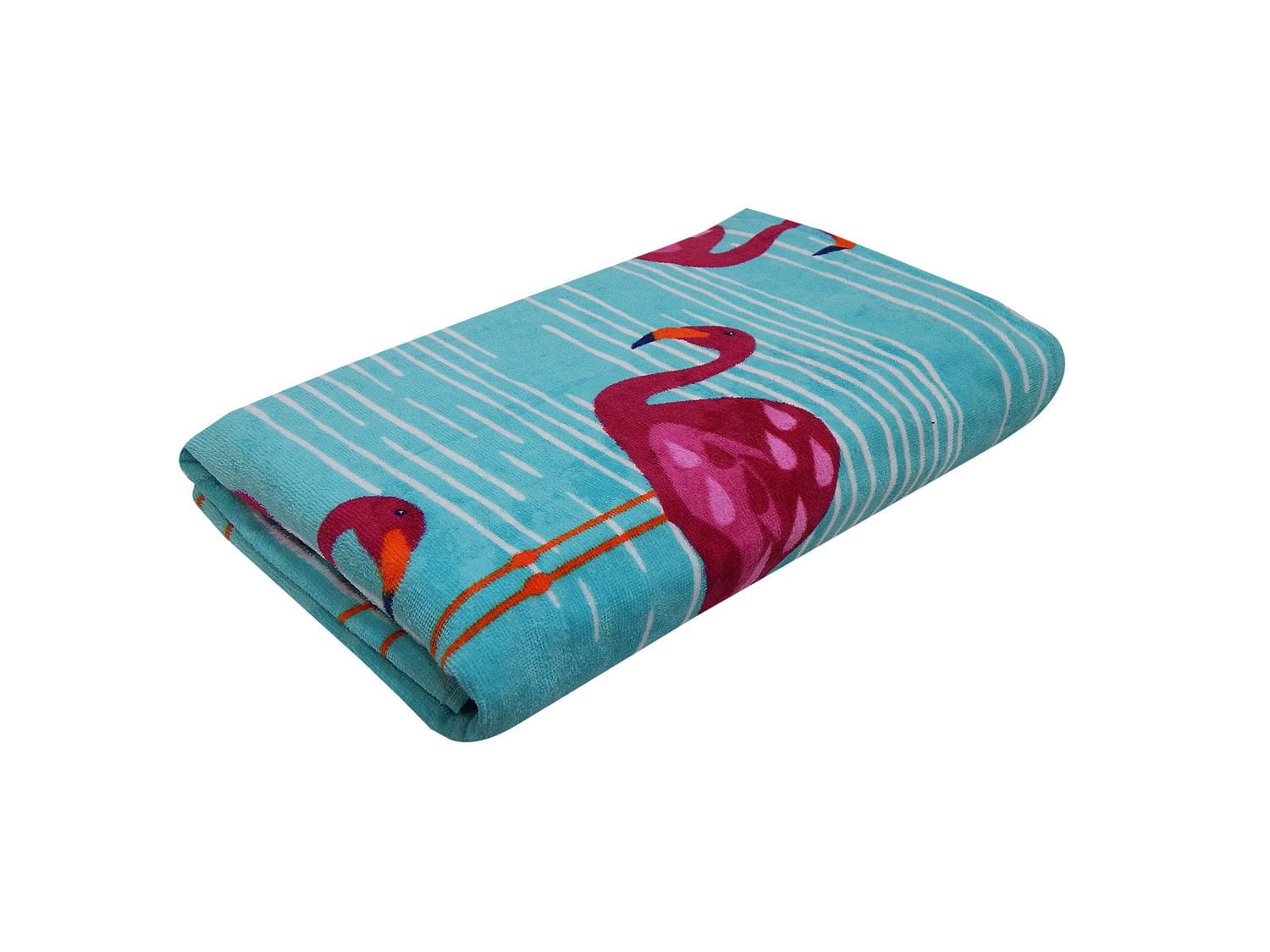 MAINSTAYS GRAND SERVIETTE DE PLAGE IMPRIMÉ -- FLAMINGO
