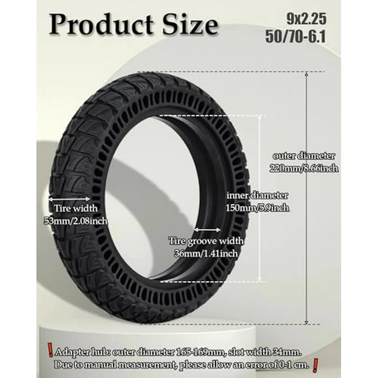 ulip (2-Pack) 8.5 x 2 Solid Scooter Tire 8.5 inch Rubber Tire 50/75-6 ulip (2-Pack) 8.5 x 2 Solid Scooter Tire 8.5 inch Rubber Tire 50/75-6