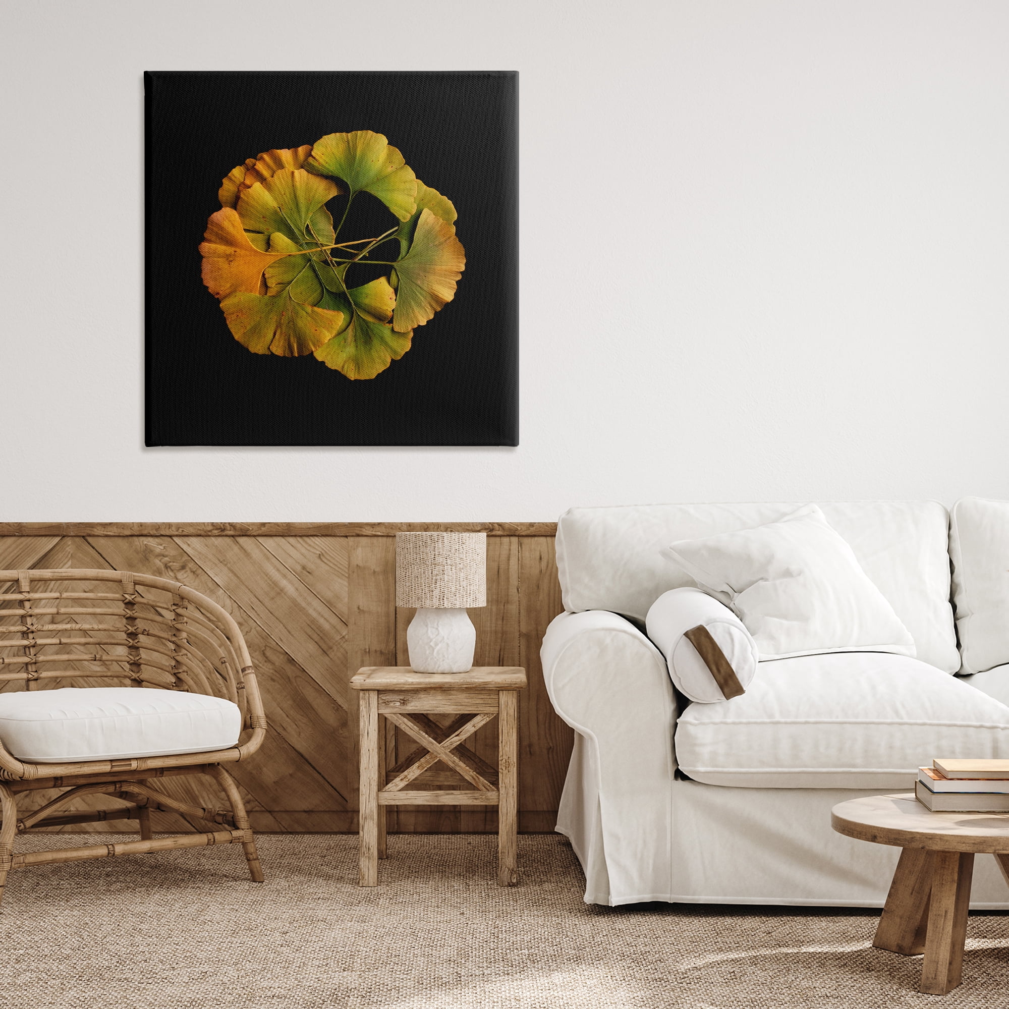 Stupell Industries Overlapping Ginkgo Leaves Canvas Wall Art, design by Beth Adoette