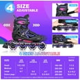 thumbnail image 5 of Adjustable Flashing Inline Skates, All Wheels Light Up, Fun Illuminating Skates for Kids Men Adult Women and Boys, 5 of 9