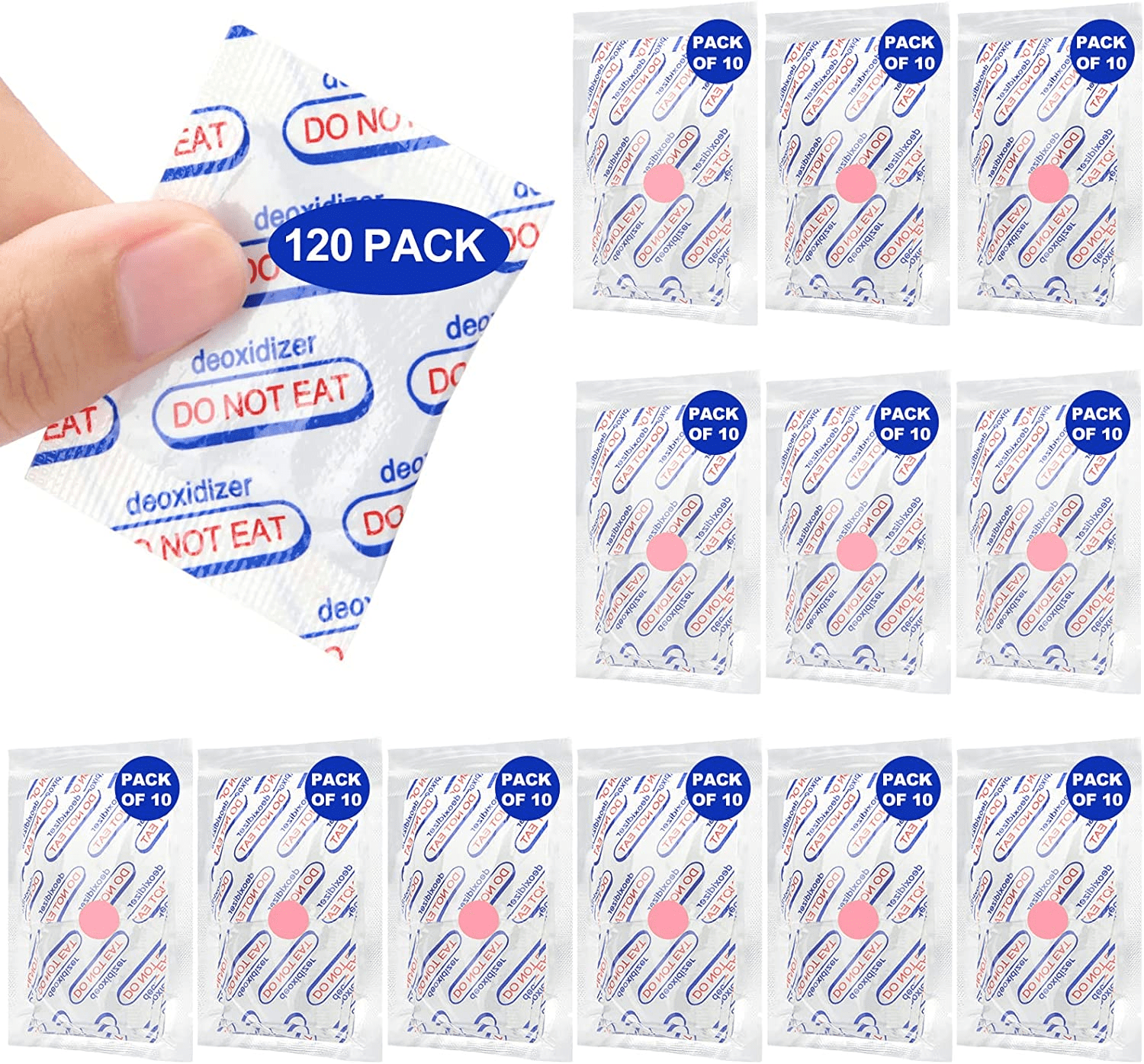 COCOBELA 120 Packs 200cc Food Grade Oxygen Absorbers (10 Pack in Individual Vacuum Bag), Oxygen Absorbers For Long Term Food Storage, Works in Mylar Bags, Mason Jars, and Vacuum Bags