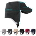 thumbnail image 2 of Womens Winter Hat Mens Hats Outdoor Cycling Cap for Men Lamb Wool Hat, 2 of 8