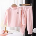 thumbnail image 2 of TOWED22 Toddler Boys Girls Pajamas 2-Piece Kids Pjs Set Soft Stretchy Long Sleeve Top and Pants for Fall and Winter 3 6 9 12 18 24 Months 2 3 4 5 6 7 8 9 Years(Pink,3-4 Y), 2 of 5