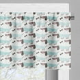 thumbnail image 3 of Ambesonne Puppy Valance Pack of 2, Dachshunds in Winter Clothes, 54"X12", Pale Blue and Umber, 3 of 5