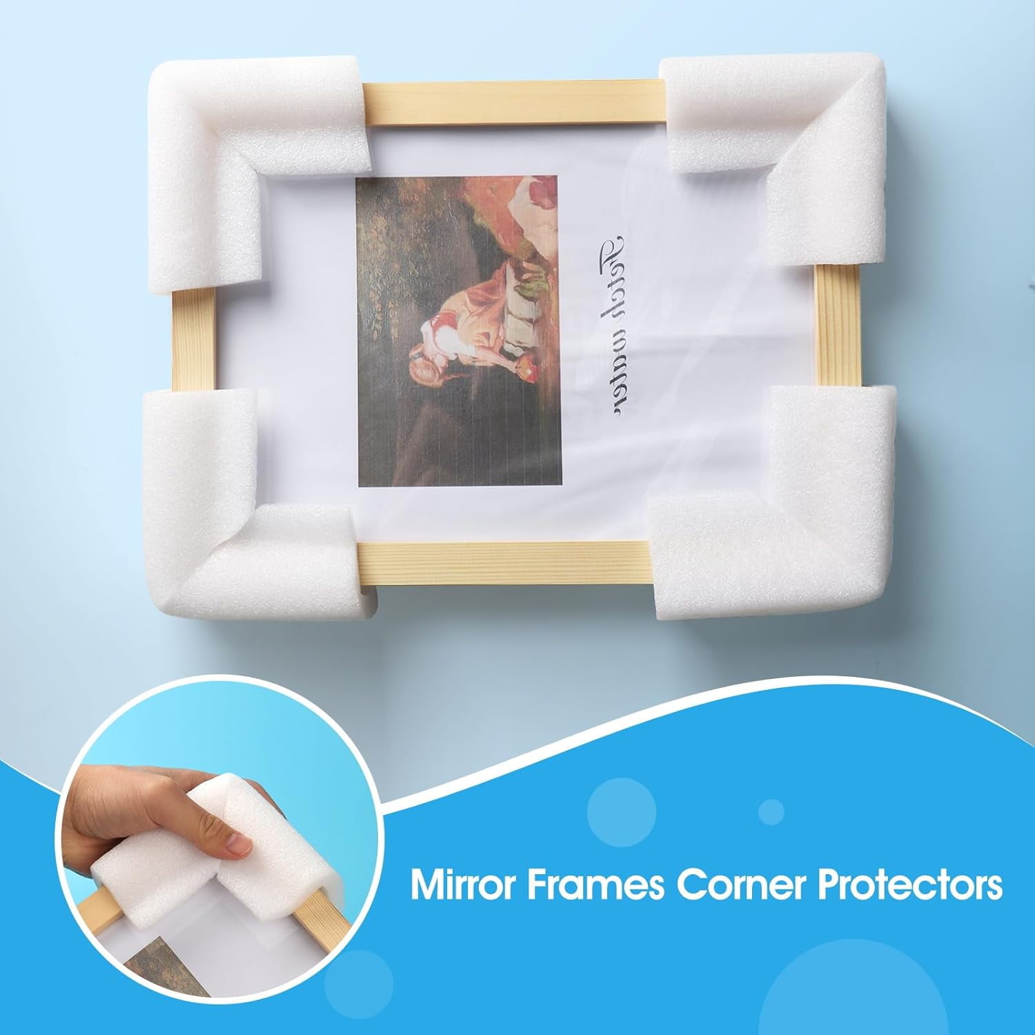 36 Pcs Thickened Foam Corner Protectors for TV,Picture,and Mirror Frames,moving supplies and packing materials picture boxes,shipping book corner - PCS