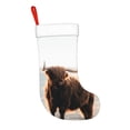 thumbnail image 2 of Salouo Yak Print Christmas Stockings,Large Xmas Stocking Set of 1 Holiday and Farmhouse Stocking for Christmas Holiday Party Decoration(17.7*11 Inch), 2 of 7