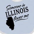 thumbnail image 4 of Inktastic Someone in Illinois Loves Me Boys or Girls Baby Bib, 4 of 4
