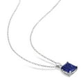thumbnail image 3 of Everly Women's Created Sapphire Sterling Silver Earrings, 3 of 7