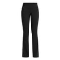 thumbnail image 4 of Frontwalk Womens Casual Work Dress Pant Bootcut Flare Bell Bottoms Elastic Waist Lounge Leggings Pocket, 4 of 5