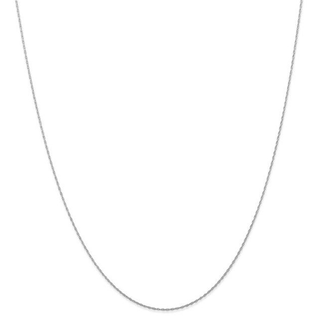 0.5 mm x 18 in. 14K White Gold Cable Rope Chain