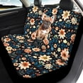 thumbnail image 4 of FOR U DESIGNS French Bulldog Flower Pattern Car Seat Cover Comfortable Car Seat Protectors Anti-Slip Front Seat Covers with Matching Back Car Seat Cover Fit for Most Vehicles, Set of 4, 4 of 7