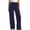 *Dark Blue, variant on ClodeEU Womens Ribbed Wide Leg Pants with Drawstring Waist,Casual Loose Trendy Pant Black,Womens Plus S