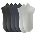 thumbnail image 2 of 6 Pack Crew Socks for Men Casual Lightweight Solid Color Breathable Multipack Basic Everyday Athletic Workout Low-Cut Ankle Sock, 2 of 8