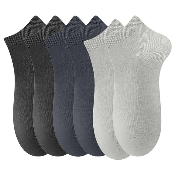 Aofany 6 Pairs Ankle Socks Low Cut Ankle Socks Breathable Casual Socks Bulk Pack for Men Women Unisex