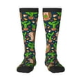 thumbnail image 2 of Lsque Cute Hedgehogs Cactus Blue Printed Crew Socks Men's Women's LightWeight Thin Casual Calf Socks ,Knee High Socks,Cotton Socks, 2 of 9
