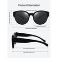 thumbnail image 6 of Polarised Fit Over Sunglasses for Women Over Prescription Glasses - Oversized Lightweight 24g UV400, 2-in-1 Wear Over or Alone, Anti-Glare for Driving Beach Golf Outdoor, 6 of 6