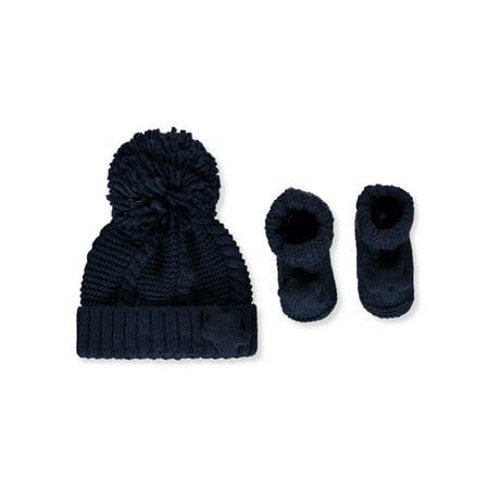 

First Steps Baby Boys 2-Piece Hat & Booties Set - navy 0 - 6 months