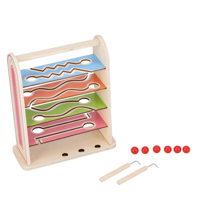 Juegos De Rompecabezas De Bolas Magnéticas, Ejercicio De Discriminación Visual, Juguete De Regate De Madera Magnético De Cuatro Capas Para Jugar En Casa ANGGREK Otros