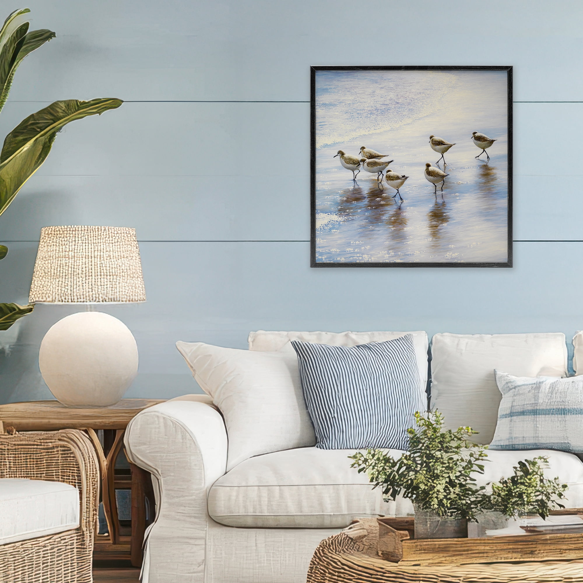 Stupell Industries Sand Dancers on Shore Black Framed Giclee Art, design by Bruce Nawrocke