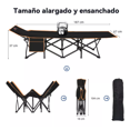 thumbnail image 5 of Catre Plegable Para Acampar Portátil Camping Negro lineas naranjas, 5 of 5