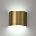 thumbnail image 2 of WAC Lighting Pocket 7" 1-Light LED Traditional Aluminum Wall Sconce in Brass, 2 of 6