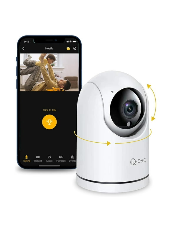 QSEE 1080P Indoor Security Camera, 2.4GHz WiFi 2MP HD Wireless Indoor Home Security Camera, Hestia