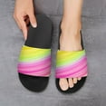 thumbnail image 6 of GZHJMY Stylish Slides for Women Men, Abstract Colorful with Rainbow Stripes Soft Flexible Slip-on Sandals Slippers, 6 of 7