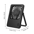 thumbnail image 3 of THOPBPRK Thin Desktop Square Fan with Integrated Handle Portable Personal Solution for Home Study Table and Outdoor Picnic Summer Device, 1Pcs Black, 3 of 5