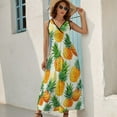 thumbnail image 2 of Lunarable Pineapple King Size Sleeveless Dress Dresses Summer Women Dresses Clothing Woman Dresses Dress, 2 of 6