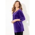 thumbnail image 3 of Catherines Women's Plus Size Anywear Velvet V-Neck Tunic, 3 of 5