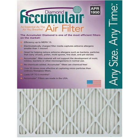 Accumulair Diamond 1" Air Filter, 4-Pack