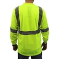 thumbnail image 2 of 4XL / Class 2 Max-dry Moisture Wicking Mesh Long Sleeve Safety T-shirt, Neon Yellow, 2 of 2