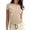 Beige, variant on Yuhangmm Womens T Shirts, Women's Fitted Short Sleeve Basic Tee Slim Fit Fashion Tops Brown M
