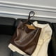 thumbnail image 5 of Sywqhk Bolso De Hombro De Color Sólido De Cuero Retro Para Mujer Bolsos Grandes Con Remaches (Café) Sywqhk Para estrenar, 5 of 7