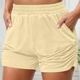 thumbnail image 4 of Running Shorts for Women Elastic Waist Pockets Lightweight Breathable Yoga Gym Active Sports Workout Athletic Shorts, 4 of 8