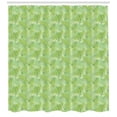 thumbnail image 3 of Ambesonne Botanical Shower Curtain, Sketched Pointy Plants, 69"Wx75"L, Apple Green Multicolor, 3 of 3