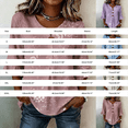 thumbnail image 3 of Oversized Tshirts for Women Elegant Blouse | Exquisite Print T Shirt | V Neck Sleeve 3/4 Sleeve Gray Summer Tops for Women, 3 of 4