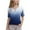 Blue, variant on Feancey Kids Henley Shirt Girls Trendy Gradient Print Graphic Tee Button V Neck Short Sleeve Summer Tops for Toddler Boys On Sale Pink 3Years