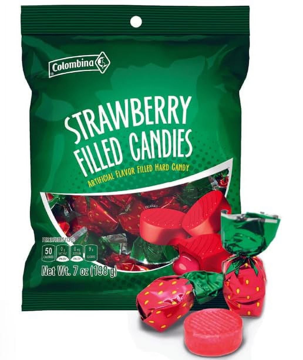 (6 pack) Colombina Strawberry Delights Hard Candies, 7oz
