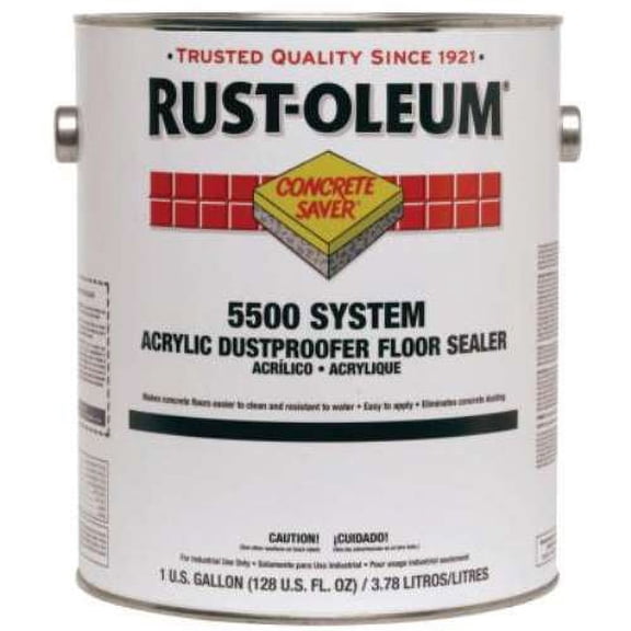 Rust-Oleum Industrial Concrete Saver 5500 System Acrylic Dustproofer Floor Sealer, 1 gal, Clear - 2 CA (647-251282)