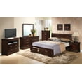 thumbnail image 2 of Contemporary Home Living Queen Sleigh Bed with Two Storage Drawers - 87" - Dark Brown, 2 of 3