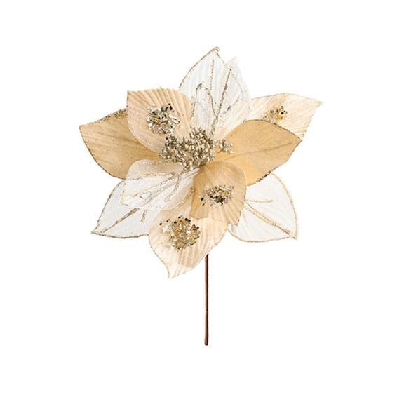 Lifelike Artificial Poinsettia Flowers for Christmas Tree & Home Decor – Realistic Cloth Christmas Blooms for Weddings, Parties, & Holiday Events, A, Indoor Decor