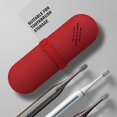 thumbnail image 3 of Travel Makeup Brush Holder,Make Up Organizer Bag Case,Cosmetic pouch,Toiletry Organizer,Silicon Small Makeup Brush Purse(Wine Red), 3 of 4