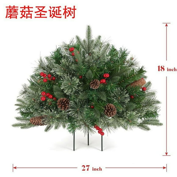 XYAIYT Half Round Snow Flocked Christmas Tree Outdoor Christmas Decorations Realistic Snow Effect with Accents Easy Ground Insert for Garden Courtyard Patio Indoor Use Green