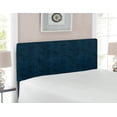 thumbnail image 2 of Faux Suede Headboard, Digitally Printed Distressed Texture, Upholstered Decorative Metal Bed Headboard with Memory Foam for Dorm and Bedroom Accent Furniture, Dark Night Blue, Twin, by Ambesonne, 2 of 3