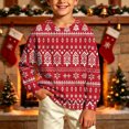 thumbnail image 2 of BLVB Kids Ugly Christmas Sweater Girls Boys Holiday Pullover Crewneck Long Sleeve Tops Knitwear for Aged 5-15 Years(Red-02,14-15 Years), 2 of 7