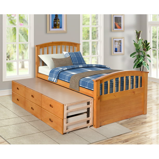 Twin Bed With 6 Drawer Storage Btmway, Twin Bed With Another Bed Underneath