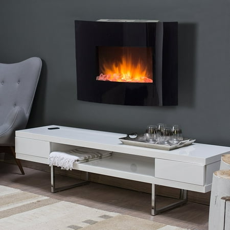 Estate Design Springfield 24 In Curved Wall Mount Electric Fireplace
